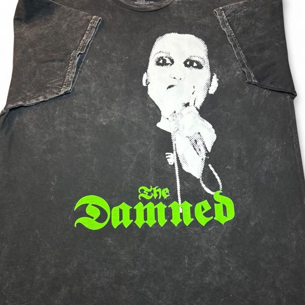 The Damned Dave Vanian Acid Wash Punk T-Shirt Men’s Large Punk Rock Band